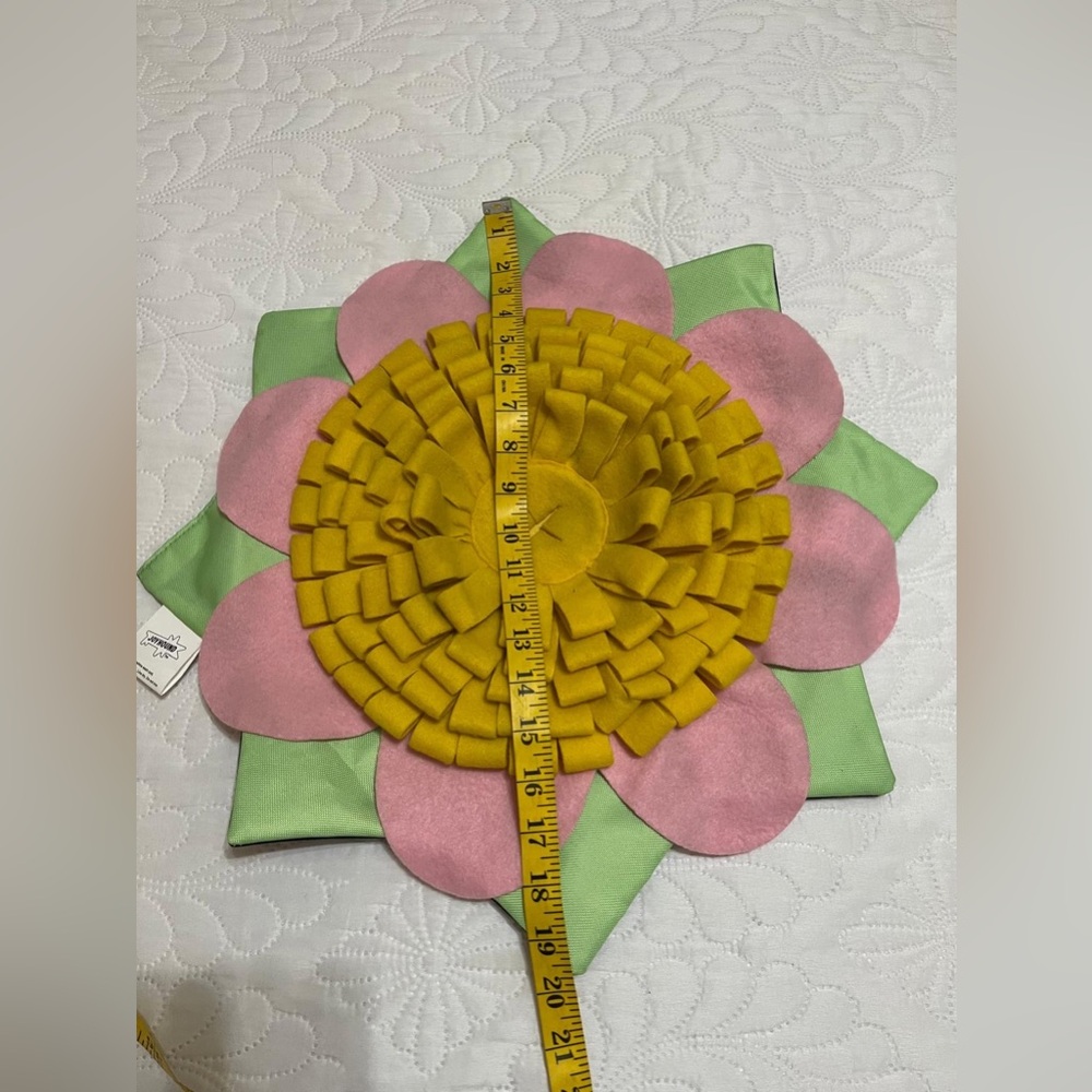 Joyhound Pink and Yellow Snuffe  Mat Flower - Picture 5 of 10